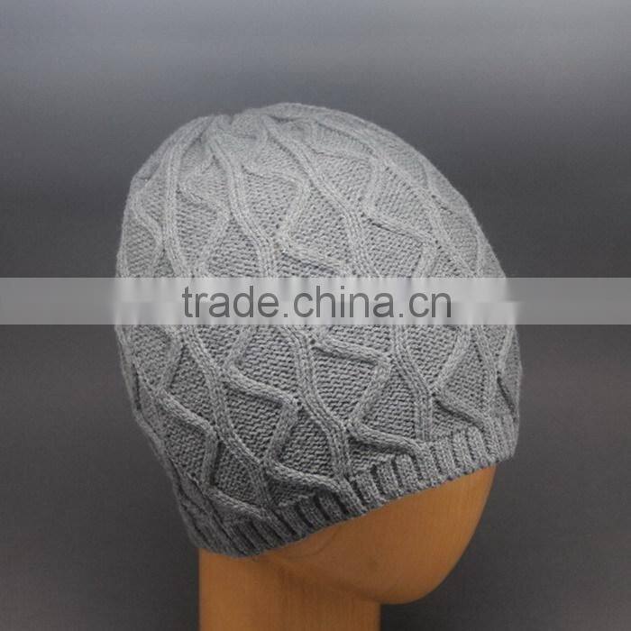 CUSTOM ACRYLIC CABLE BLANK BEANIE HAT FACTORY CHINA