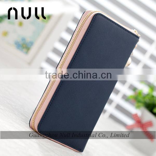 High quality genuine leather woman cell phone wallet