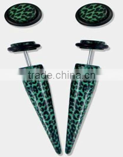 Red Fake Plug with Crystal stone