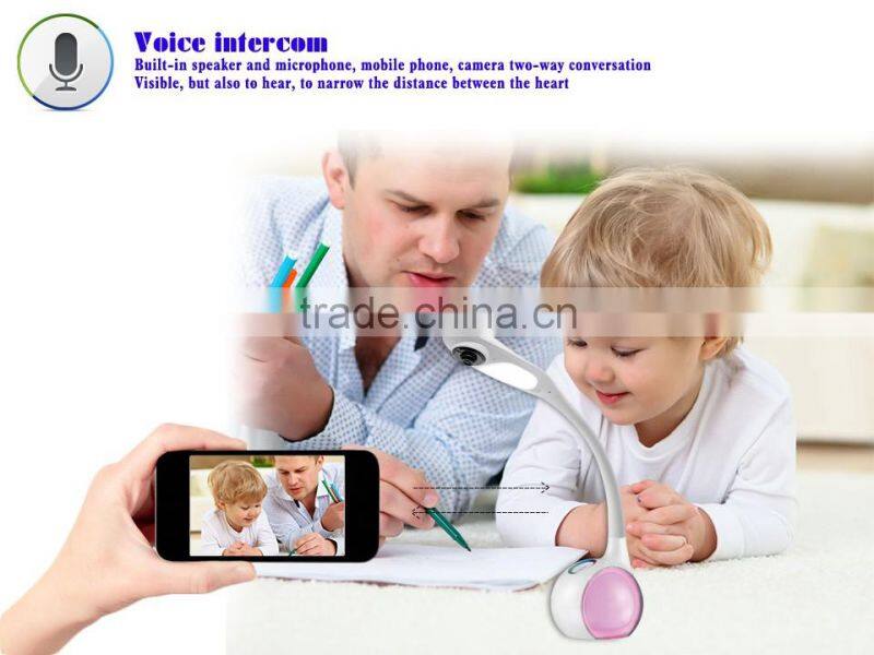 Wifi mobile phone remote control smart desk lamp for baby/kids monitor