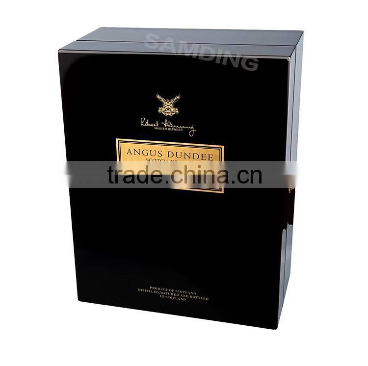 Good quality black wood box wine wholesale