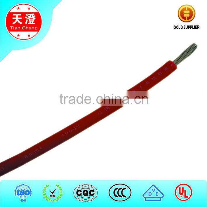 Red 4mm2 JG-1000V Silicone Rubber lead Wire used for Electrical Motor