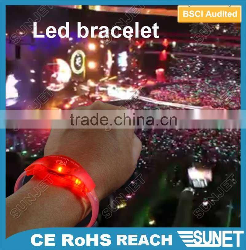 wholesale party supplies plastic soft LED TPU bracelet