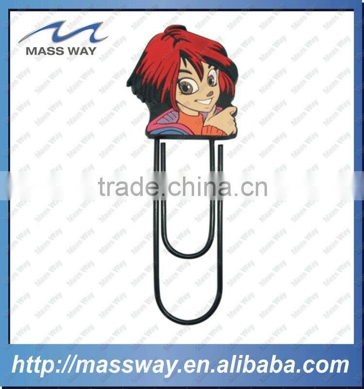 promotional custom 3D butterfly shape soft rubber PVC bookmark