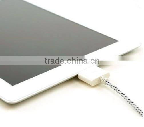 Hot Selling Multi-color Braided Fabric Micro USB Charge Sync Data Cable for iPhone/iPod