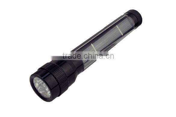 High Power Aluminium zoom focus rechargeable led solar flashlight