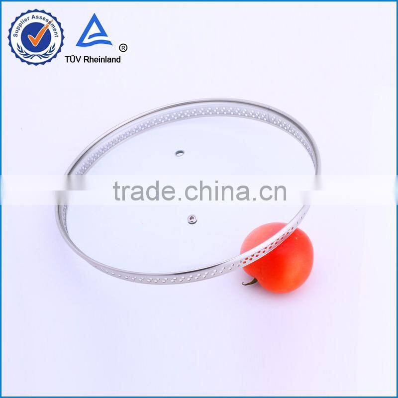 High foot universal glass lid with holes