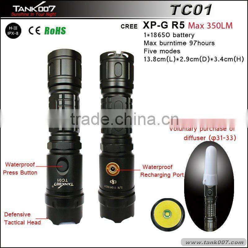 T6 LED Rechargeable Flashlight For Tactical Hunting (TC01)