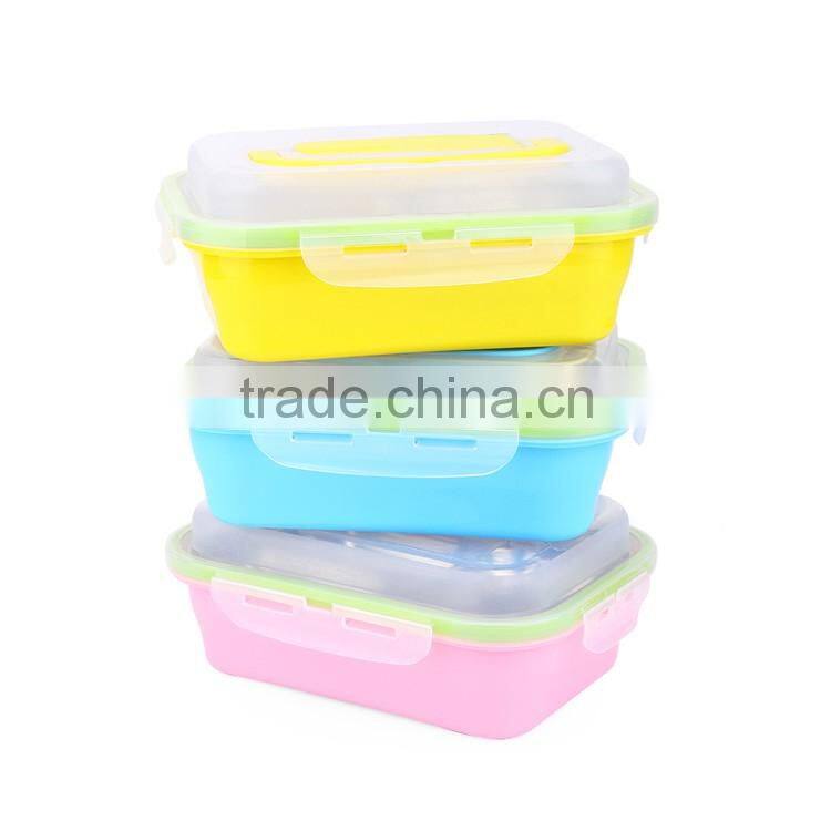 3 dividers stainless steel metal material wholesale bento lunch box for kids