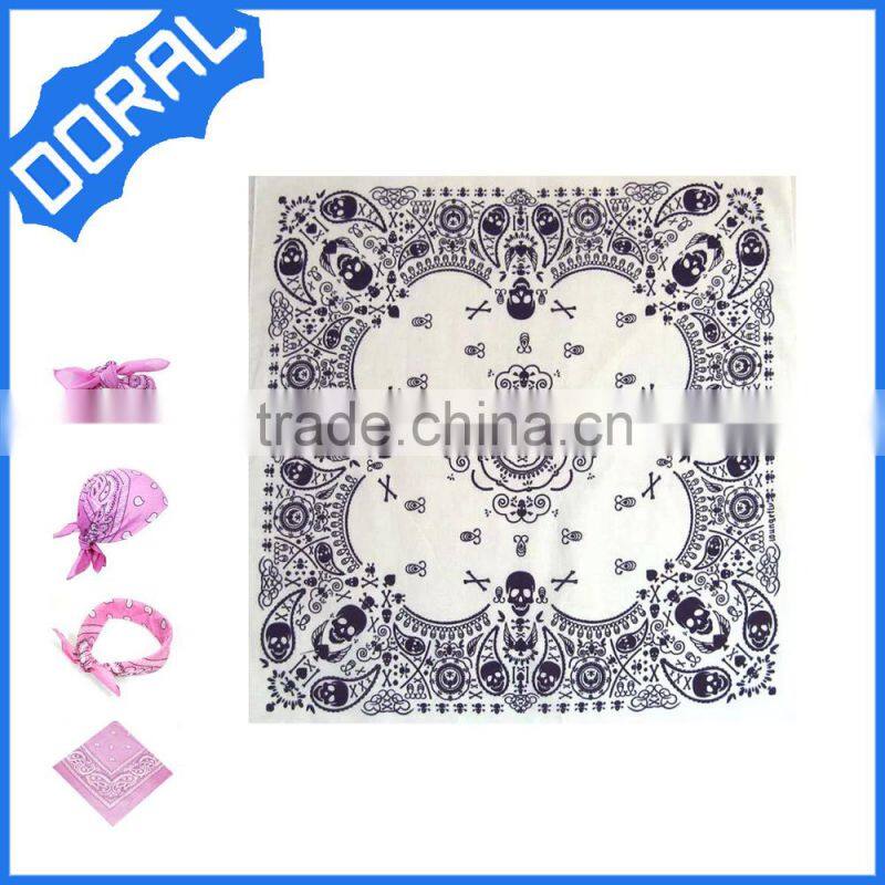 factory selling cheap printed cotton black bandana