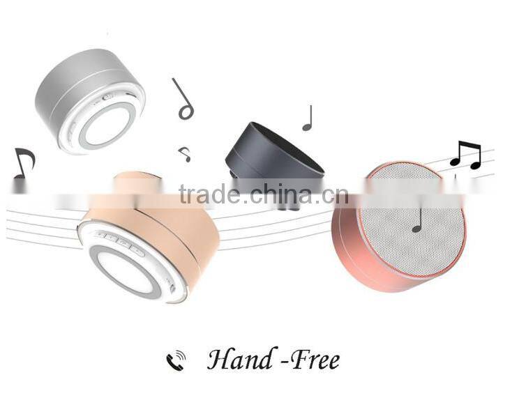 newest and high quality A10 metal bluetooth speaker with led light