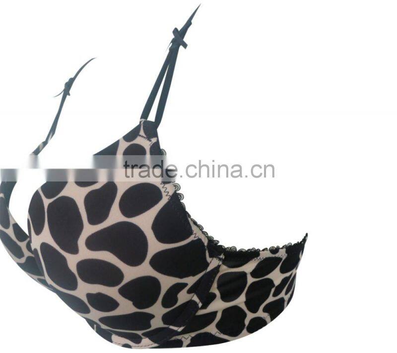 Lovely Cow Print Push Up Bra and Panty Set (EBP147B)