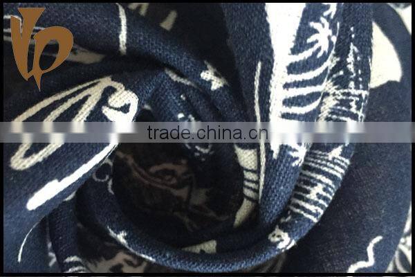 classical fabric printing indian clothing wholesale linen viscose fabric