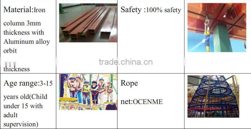 New Talor-made adventure outdoor park with rape course for children adventure