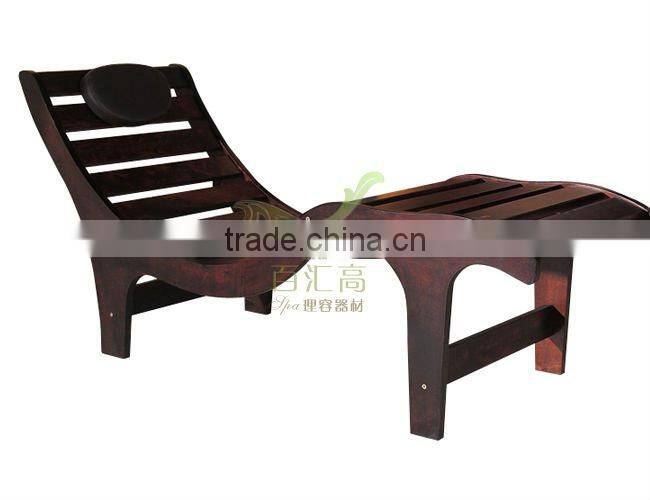 Wooden Garden Beach Sun Lounger Lazy Chair Recliner Chair