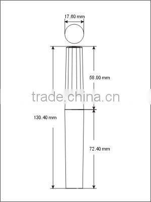 Two wall cap lovely plastics lipgloss tube
