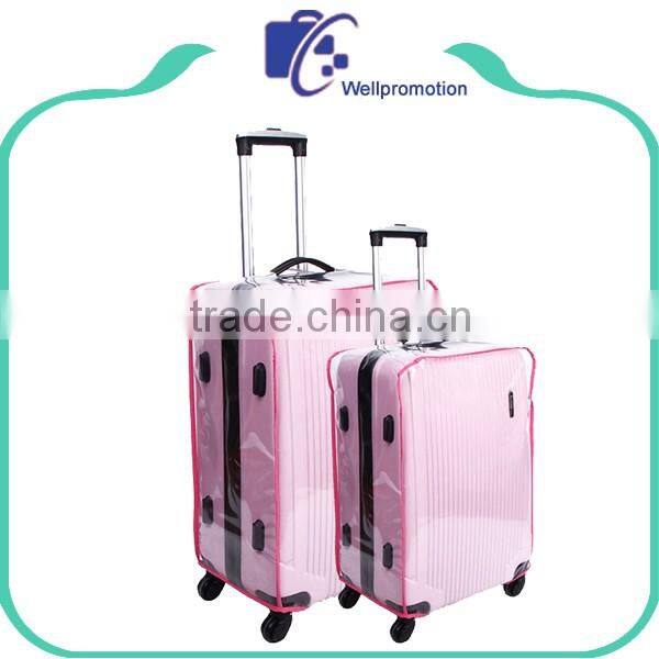 Custom travel waterproof clear pvc suitcase luggage cover