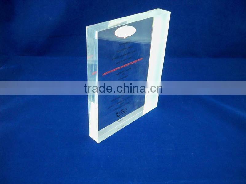 New award block clear transparent award prize spoil trophy