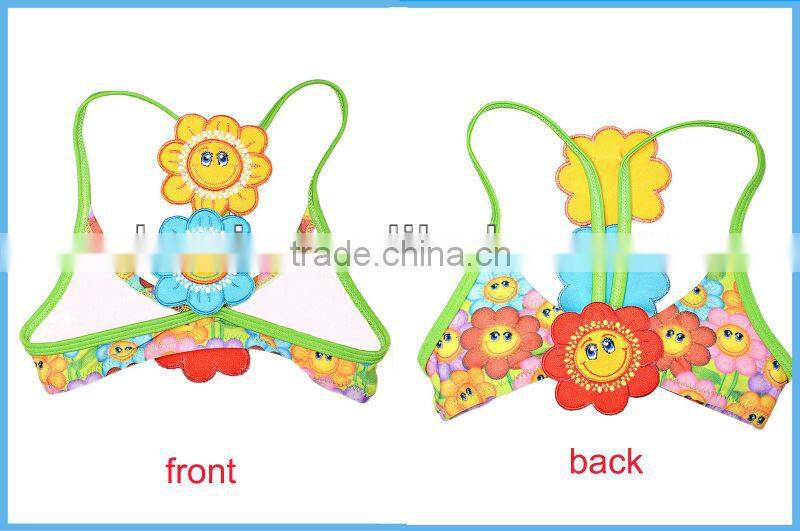 Domi full sexy photos girls removable foam cups and silver embroidery kids fashion bikini for girls