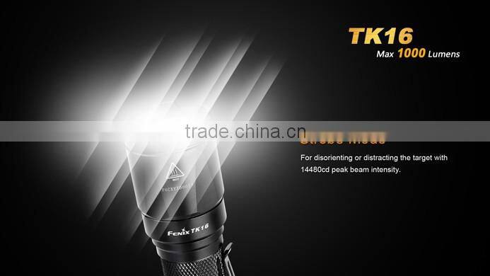 in stock Fenix TK16 flashlight1000 lumens with Tail mode switch four brightness modes flashlight torch