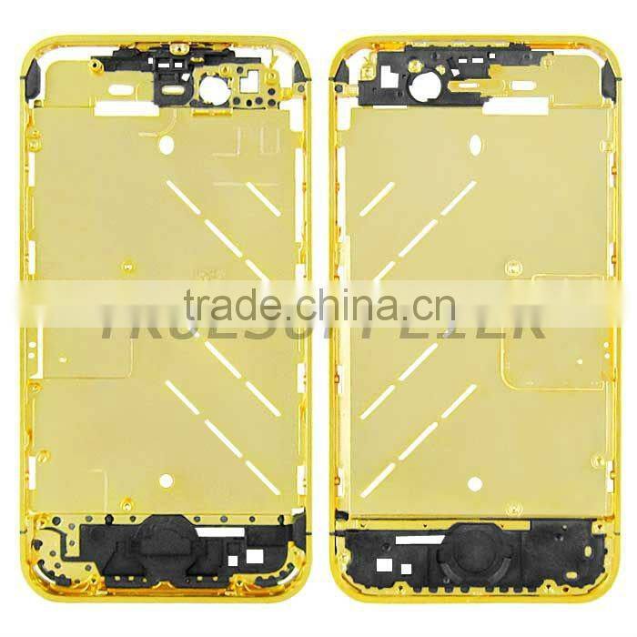 New luxury design Silver Diamond Housing Middle Plate for iPhone 4S Arrow Design Golden Color