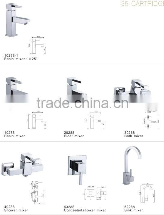 40288 Bathroom single handle wall mounted copper shower mixer tap