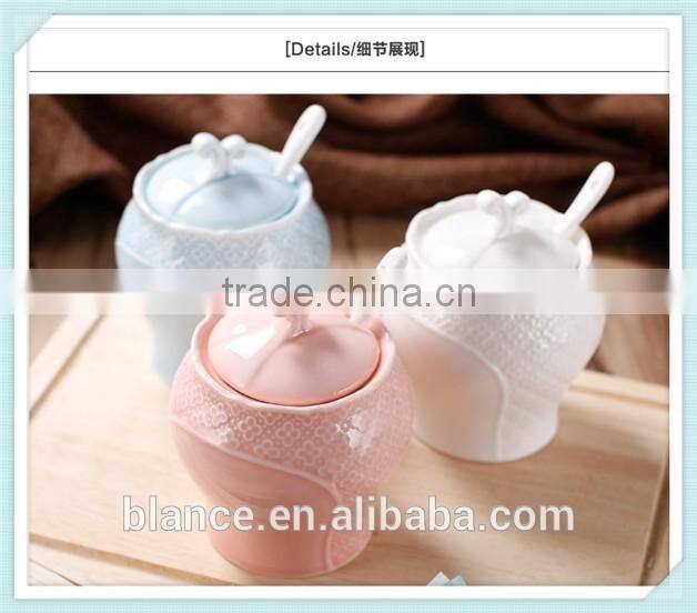 bulk ceramic spice jars decorative design with ceramic lid