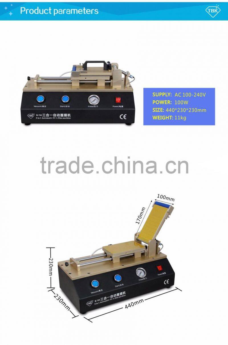 Built-in Vacuum Pump Universal Automatic OCA lcd polarizer film Laminating Machine OCA Laminator refurbish