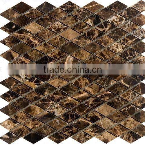 Dark Emperador Marble Stone Mosaic Tile