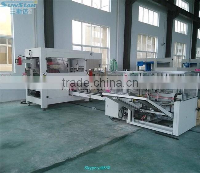 2016 New develp automatic lined carton machine for bottled drink beer shampoo or canned beer juice