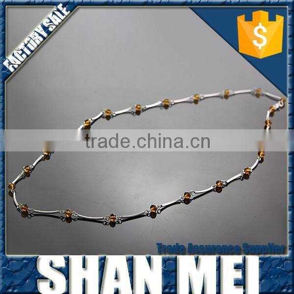 Blue gemstone beads necklace,sterling silver chain necklace