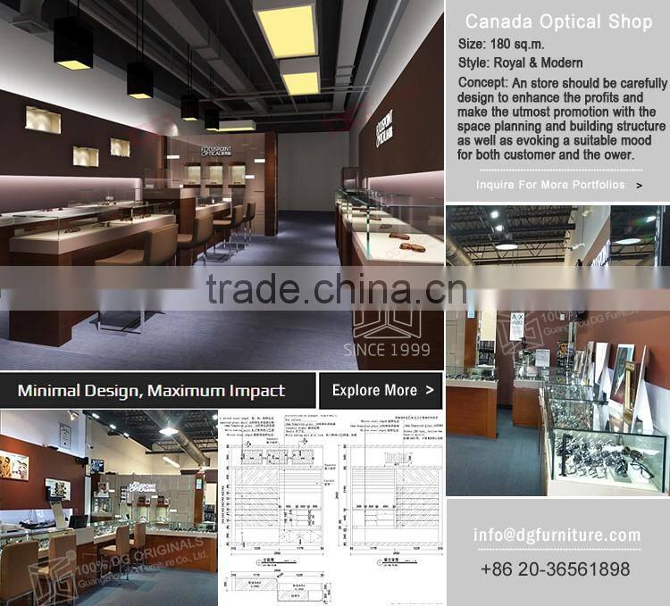 Attractive wooden sunglasses display stand glass cabinet