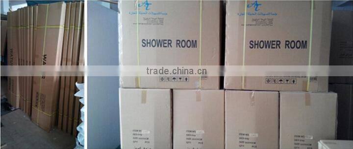 900*900*1950 mm Square hinge tempered glass shower enclosure with ABS shower tray