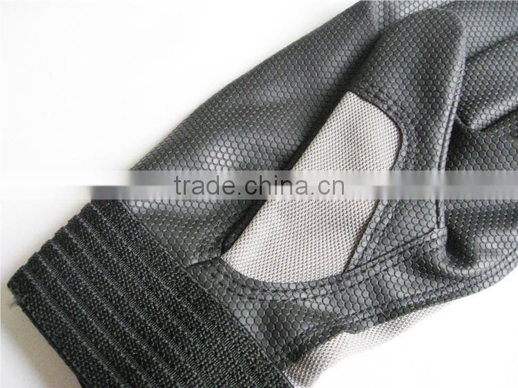 PU Leather And Mesh Elastic Fabric Winter Bike Gloves