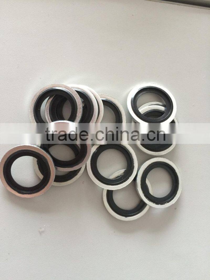 OEM China manufacturers steel flat round rubber bonded sealing washer wholesale