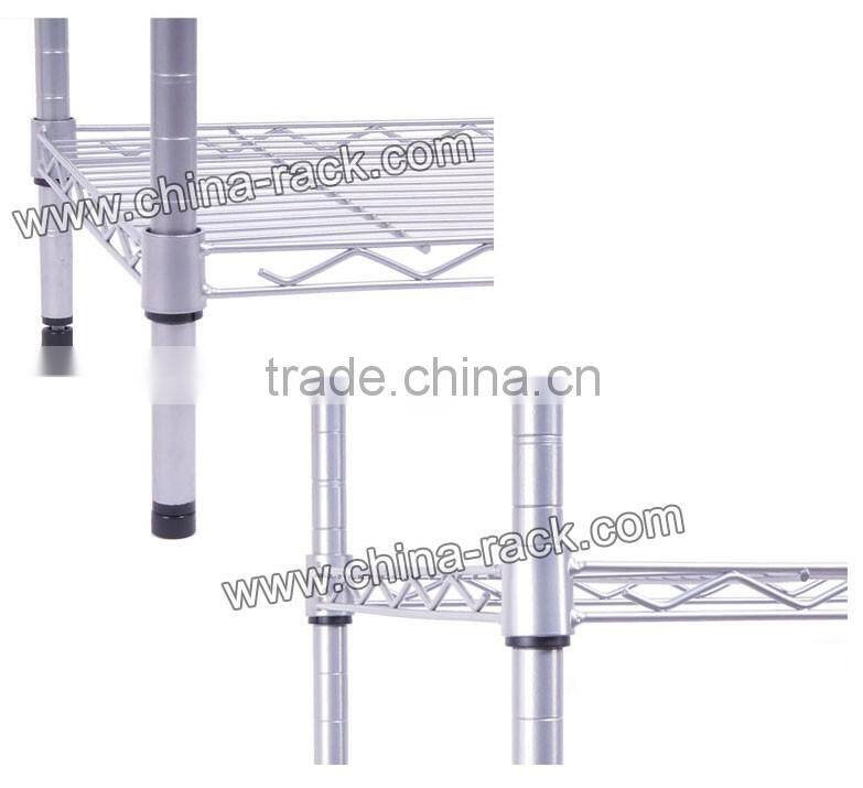 Heavy Duty Metal Chrome Wire Wine Display Rack