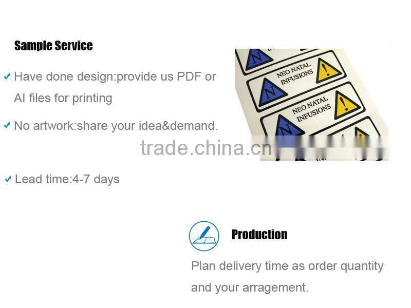 Wholesale High Quality Waterproof Warning Adhesive Label Sticker