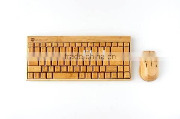 Artis Handmade Bamboo Wooden PC Wireless Bluetooth Keyboard and Mouse