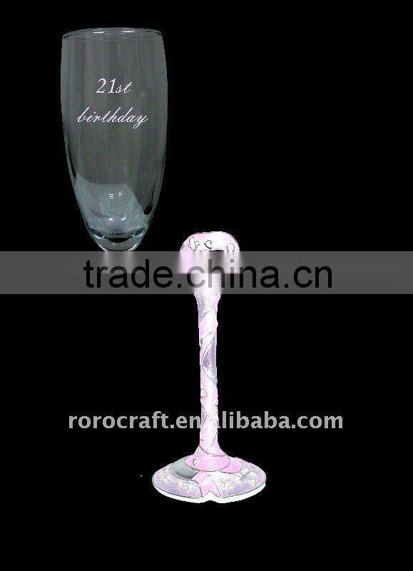50th birthday champagne glass gift