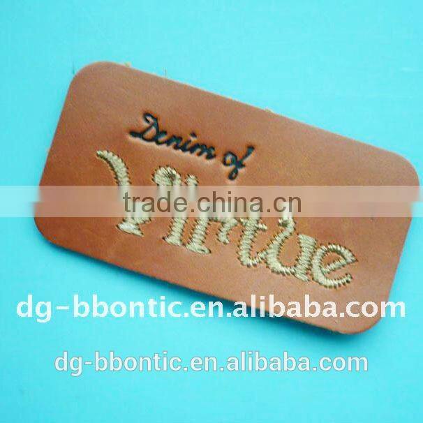 Custom Embroidery Leather Patch