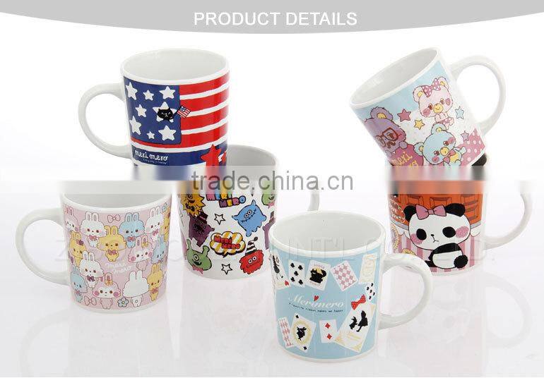 kids mini ceramic coffee mug with design