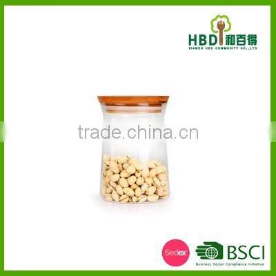 Storage Canister With Wood Lid,Air Tight Glass Storage Canister,Glass Canisters