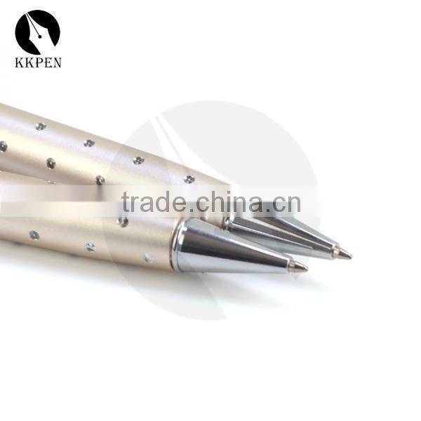 KKPEN Promotional Aluminium Cheap Perfume ball pen with crystal