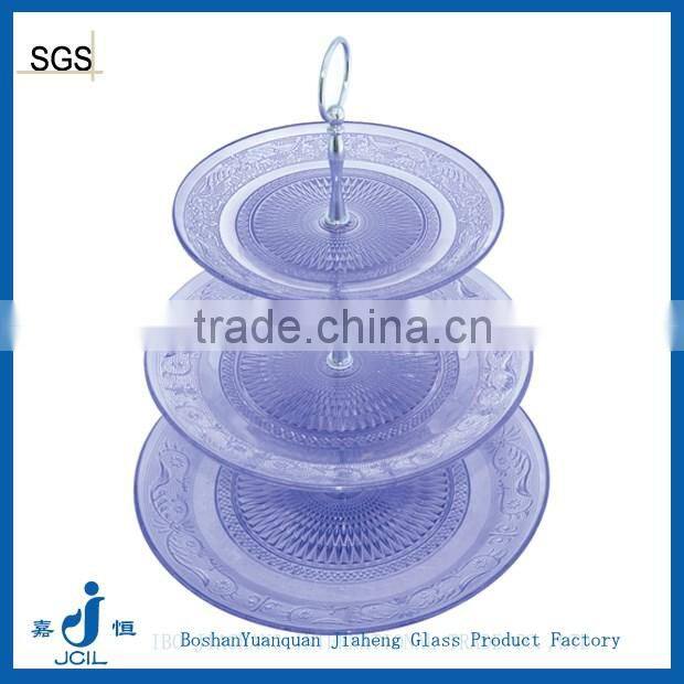 China plant wholesale glass plat set for fruit
