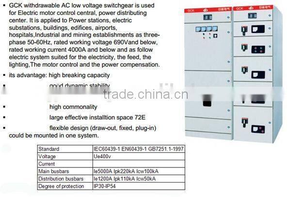 GCK AC low voltage switchgear distribution board