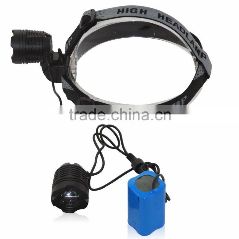 2000 lumen T6 Zoom Bicycle Light Rotation Focus Bicycle Front Lamp Rechargeable LED Headlamp Cycling Headlight Flashlight