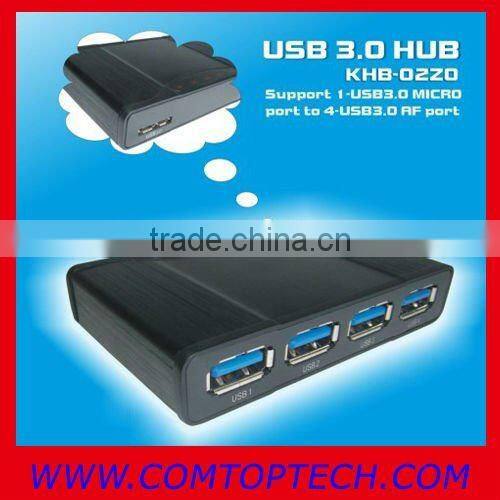 manufacturer 4 port usb hub 3.0 with Aluminum black