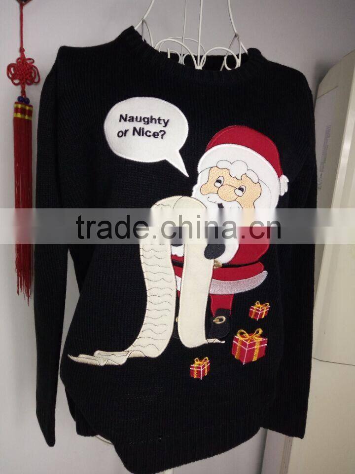16JW53110 100%polyester ugly christmas sweater