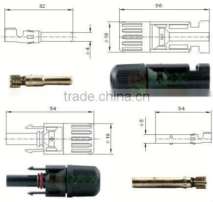 High Quality MC4 Solar PV Connector With TUV Approval, Apply To Solar System Connection