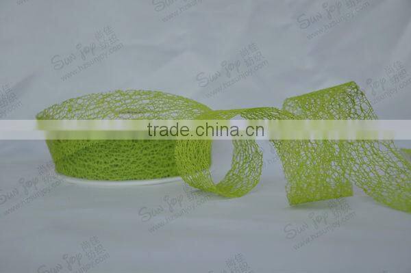 Beautiful christmas decorative mesh ribbon wholesale